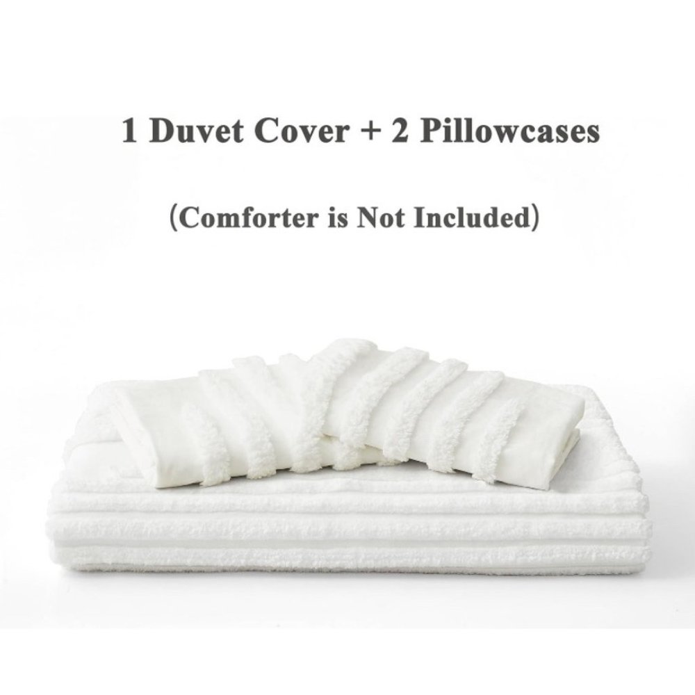 BEDAZZLED Duvet Cover King Size, 3 Pieces Boho Bedding Sets for Shabby Chic Home - Picture 4 of 6